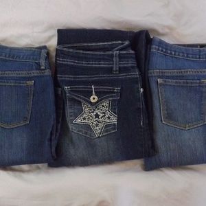 Old Navy Girl's Size 14 Bootcut Jeans 3 pairs